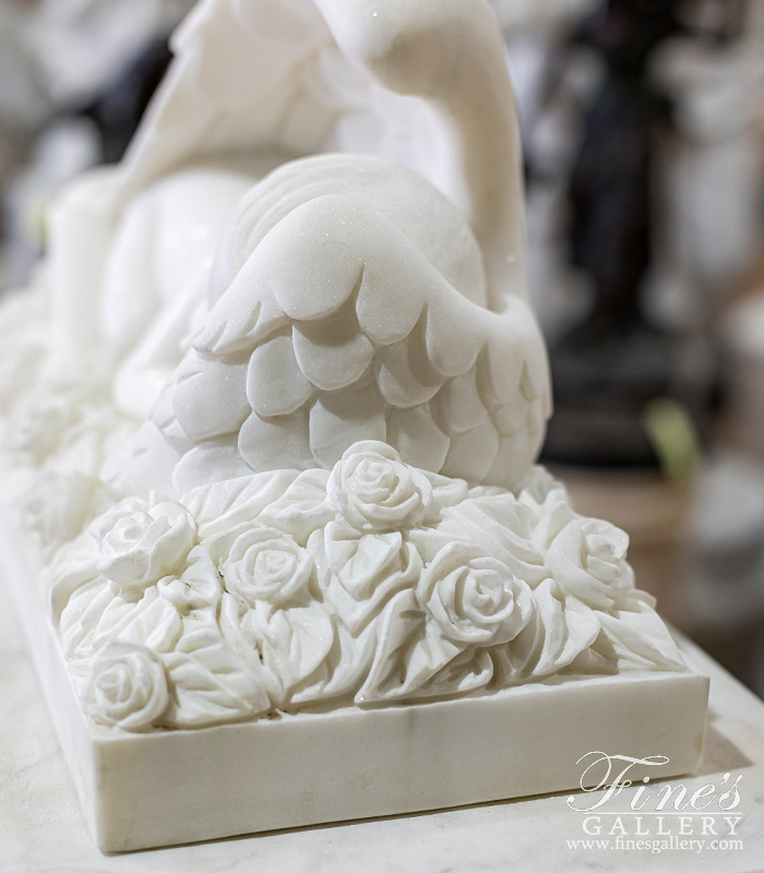 Marble Memorials  - Infant Rose Bed Marble Memorial - MEM-290